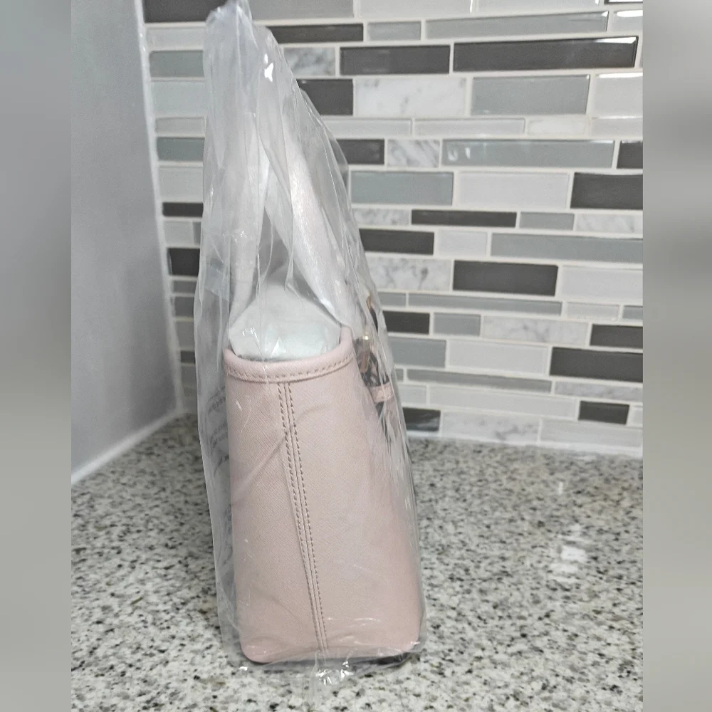 Michael kors Jet Set Travel Extra-Small Saffiano Leather Top-Zip Tote Bag (Powde - Picture 6 of 9